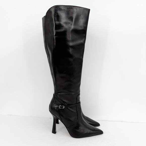 Sam Edelman Womens Elia Above The Knee High Boots US 6.5 M WC Black Leather NIB - Picture 3 of 12